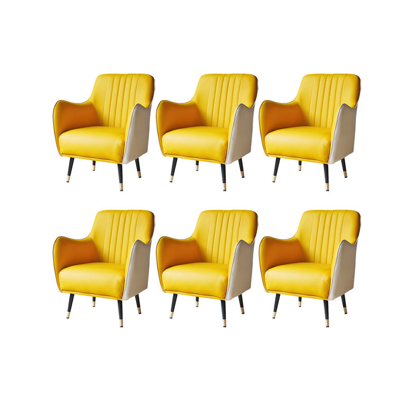 Indoor Faux Leather Dining Arm Chair Upholstered Parsons Chair with 4 Legs