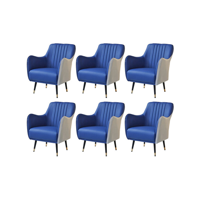 Indoor Faux Leather Dining Arm Chair Upholstered Parsons Chair with 4 Legs