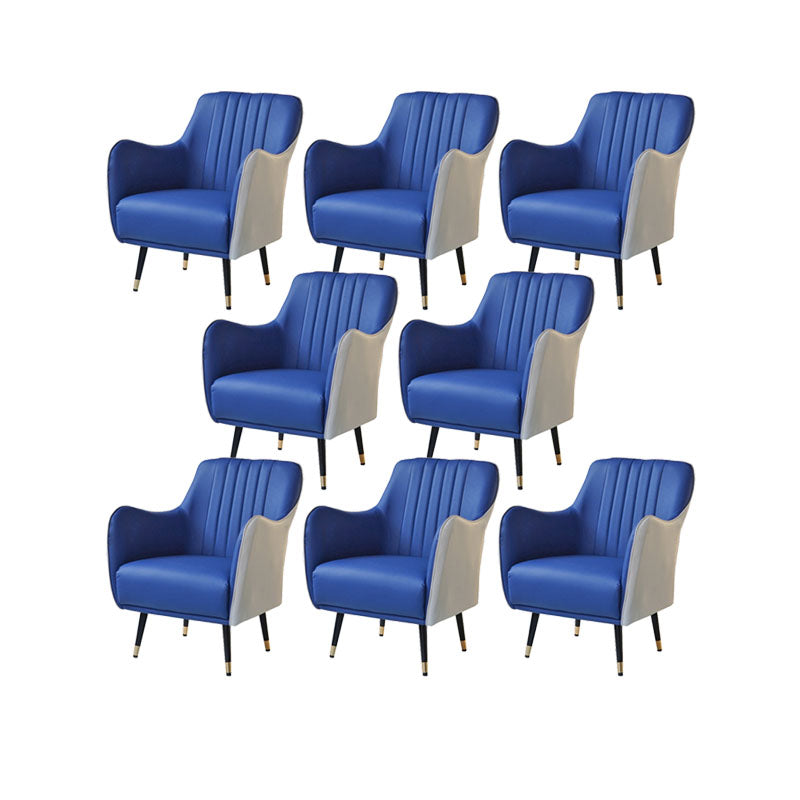 Indoor Faux Leather Dining Arm Chair Upholstered Parsons Chair with 4 Legs