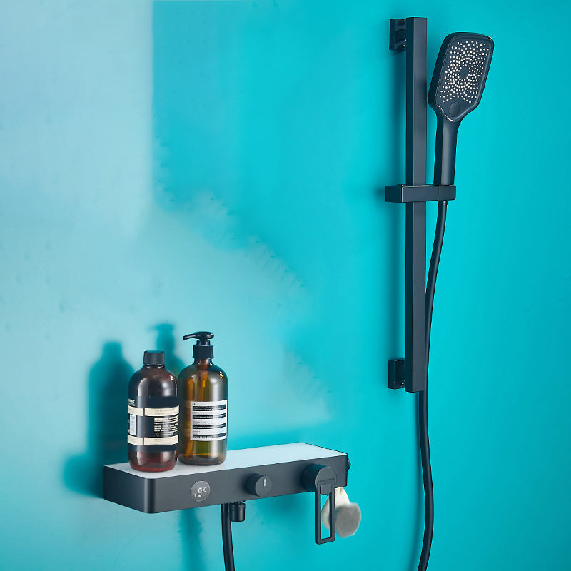 Modern Shower Faucet Stainless Steel Slide Bar Included Shower Trim