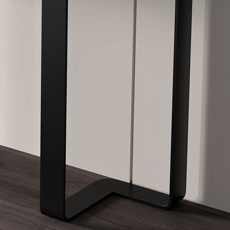 Modern Half Moon Console Table Stone Console Sofa Table in Gold/Grey/Black