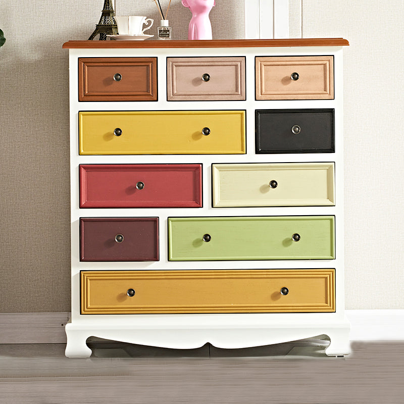 Coastal Storage Chest Dresser Wooden Dresser with Multi Drawers