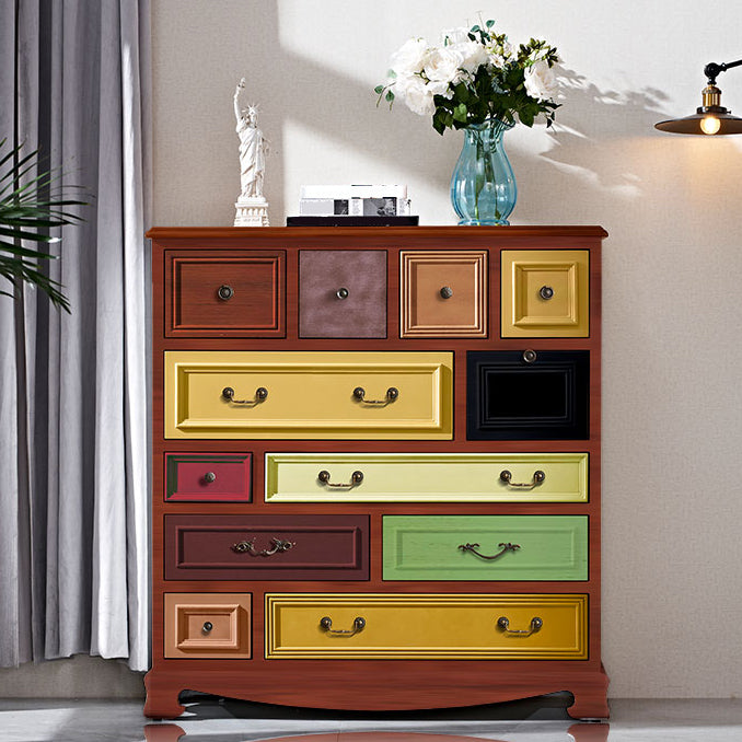 Coastal Storage Chest Dresser Wooden Dresser with Multi Drawers