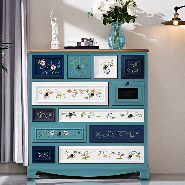 Coastal Storage Chest Dresser Wooden Dresser with Multi Drawers