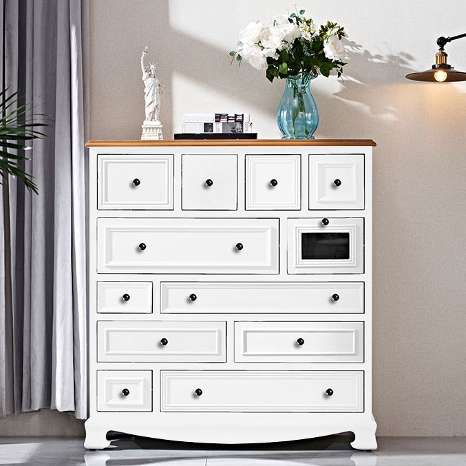 Coastal Storage Chest Dresser Wooden Dresser with Multi Drawers