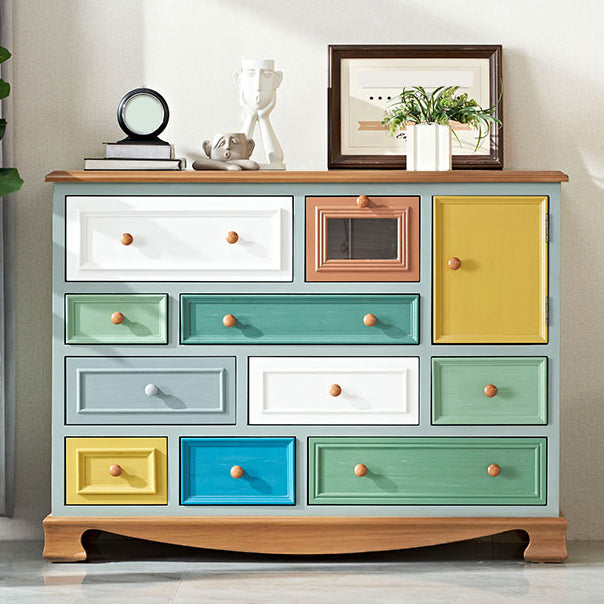 Coastal Storage Chest Dresser Wooden Dresser with Multi Drawers