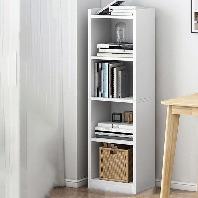 Contemporary Closed Back Bookcase Engineered Wood Bookshelf for Home Office