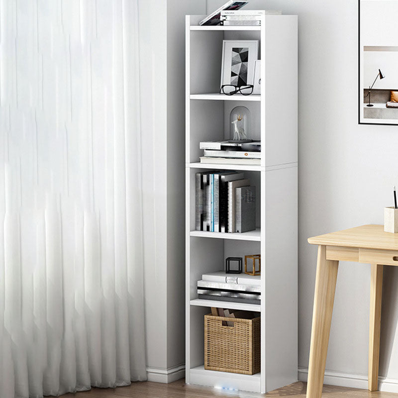 Contemporary Closed Back Bookcase Engineered Wood Bookshelf for Home Office