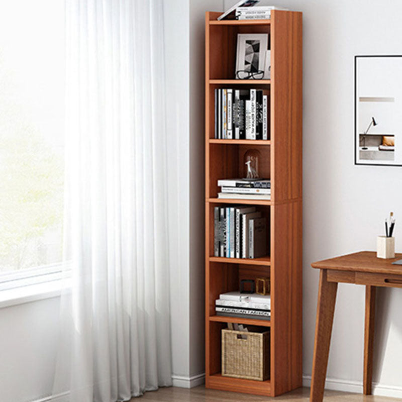 Contemporary Closed Back Bookcase Engineered Wood Bookshelf for Home Office