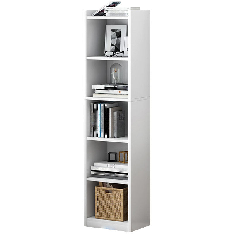 Contemporary Closed Back Bookcase Engineered Wood Bookshelf for Home Office