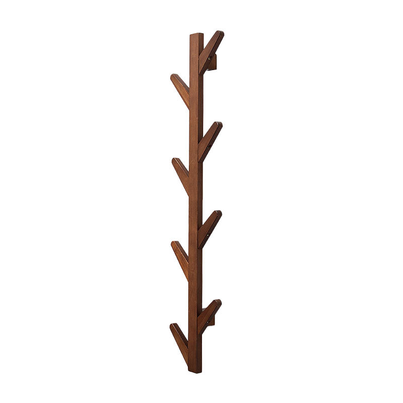 Contemporary Simple Hall Tree Wooden Wall Mounted Hall Tree with Hook