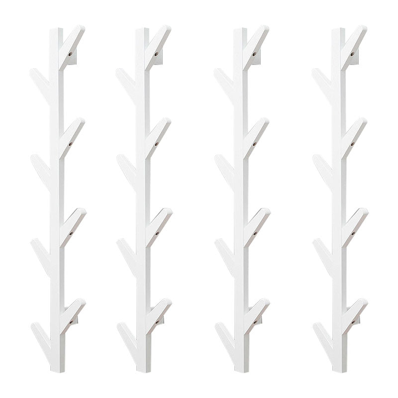 Contemporary Simple Hall Tree Wooden Wall Mounted Hall Tree with Hook