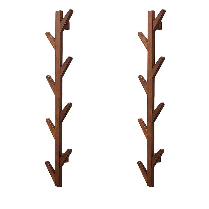 Contemporary Simple Hall Tree Wooden Wall Mounted Hall Tree with Hook