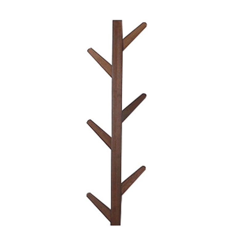 Contemporary Simple Hall Tree Wooden Wall Mounted Hall Tree with Hook