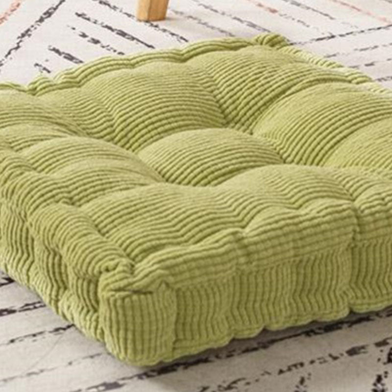 Modern Pouf Ottoman Velvet Tear Resistant Upholstered Tufted Solid Color Square Ottoman