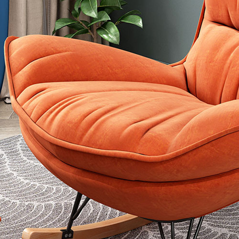 Modern Style Nursery Rocking Chair Indoor Sofa Rocking Chair with Cushion and Ottoman