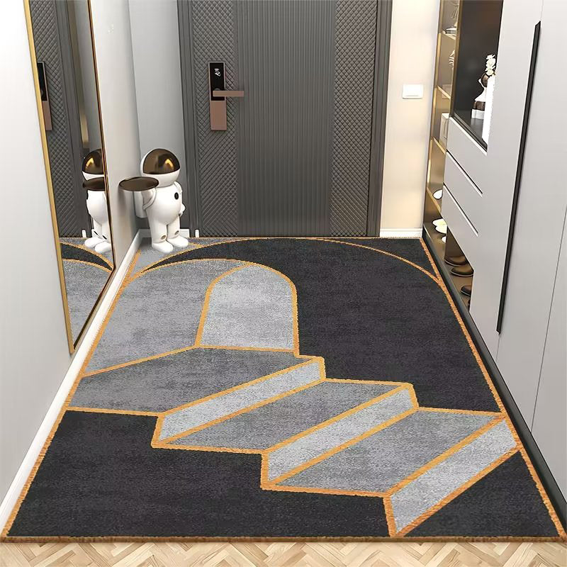 Modern Indoor Rug Rectangle Geometric Print Area Rug Non-Slip Backing Rug