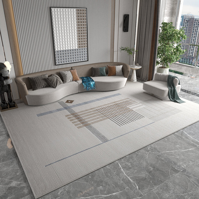 Carpet Jute Polyster Rectangle Geometric Pattern Area Rug Stain Resistant Adult Indoor Rug