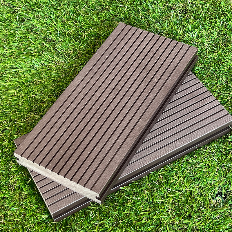 Wire Brushed Floor Tile Click Lock Engineered Wood for Patio Garden