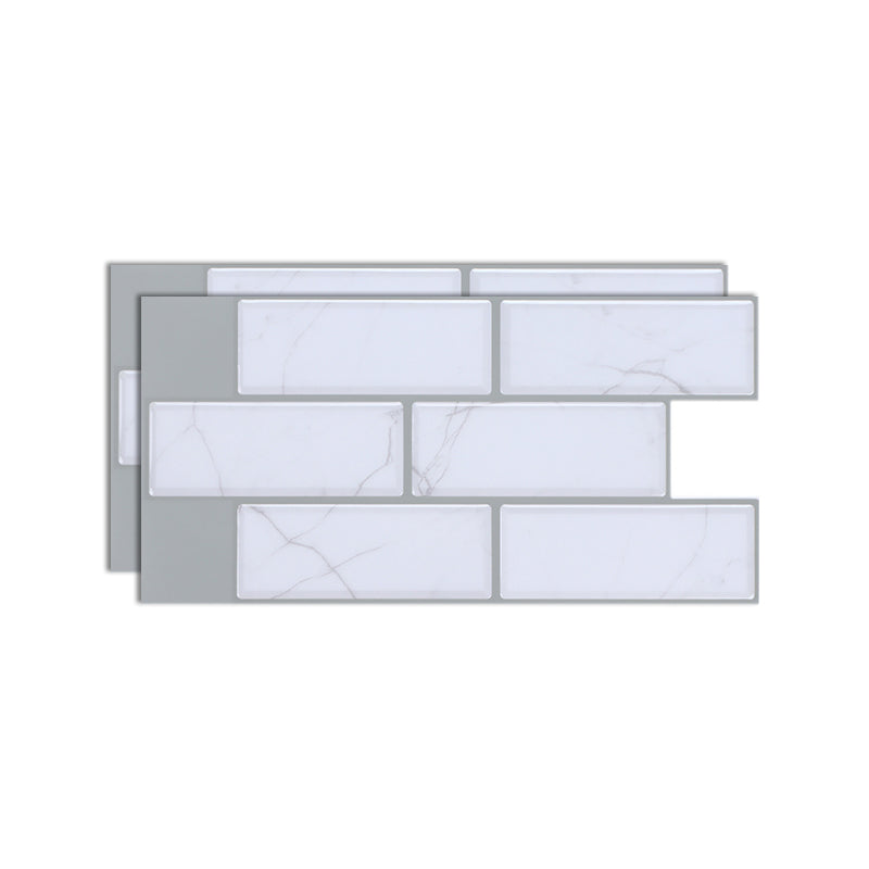 Plastic Peel & Stick Subway Tile Modern Simple Subway Tile Wallpaper