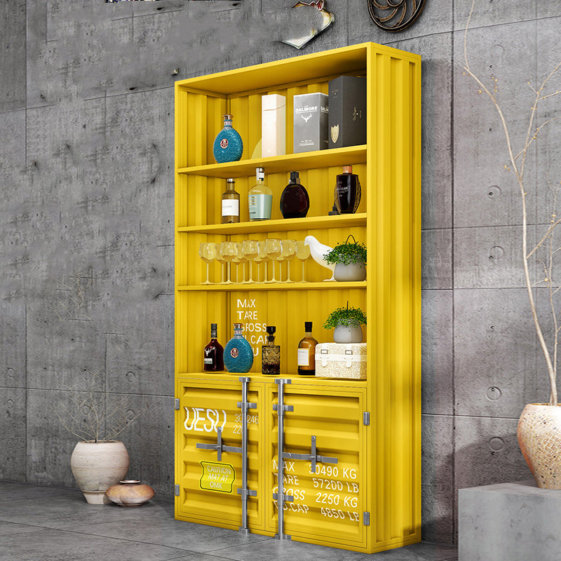 Contemporary Floor Wine Rack Iron Shelf Wine Holder for Dining Room