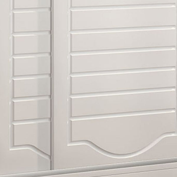 Modern White Wood Frame Wardrobe Freestanding Wardrobe with Soft Close Doors