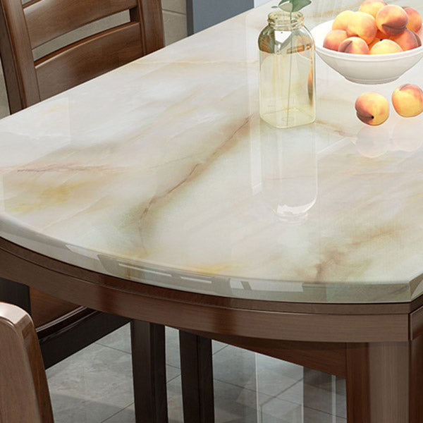 Modern Round Stone Dining Table Rubber Legs Foldable Table for Dining Room