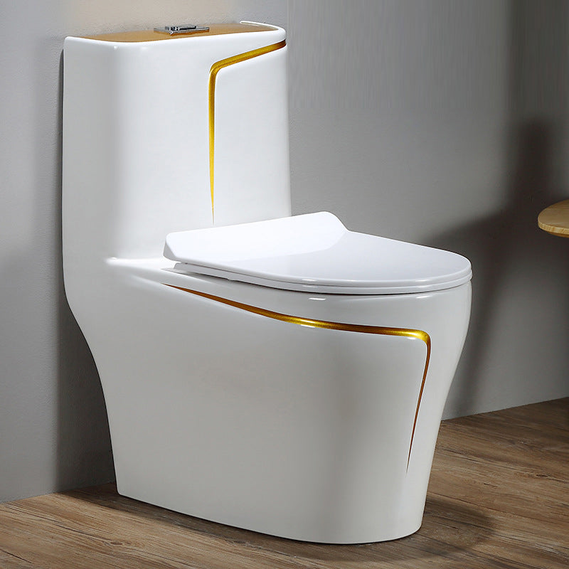 Traditional Ceramic Flush Toilet Siphon Jet Urine Toilet for Bathroom