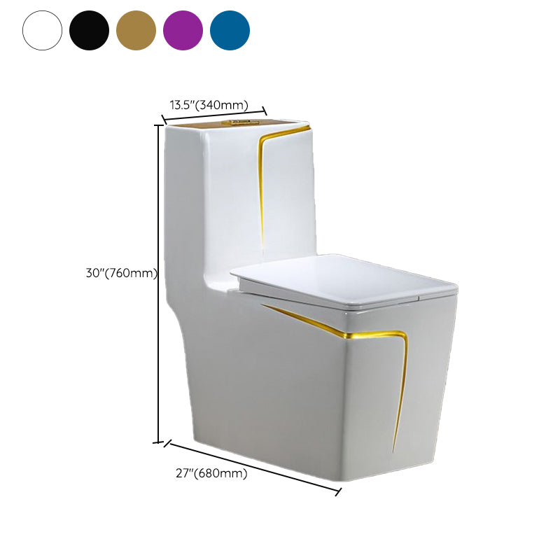 Traditional Siphon Jet Flush Toilet One Piece Urine Toilet for Bathroom