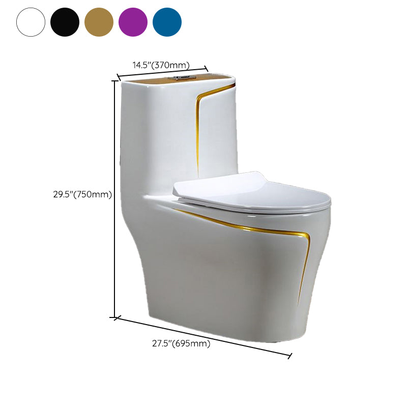 Traditional Siphon Jet Flush Toilet One Piece Urine Toilet for Bathroom