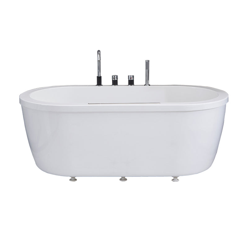 Modern Oval Center Bath Acrylic Freestanding Soaking White Bathtub