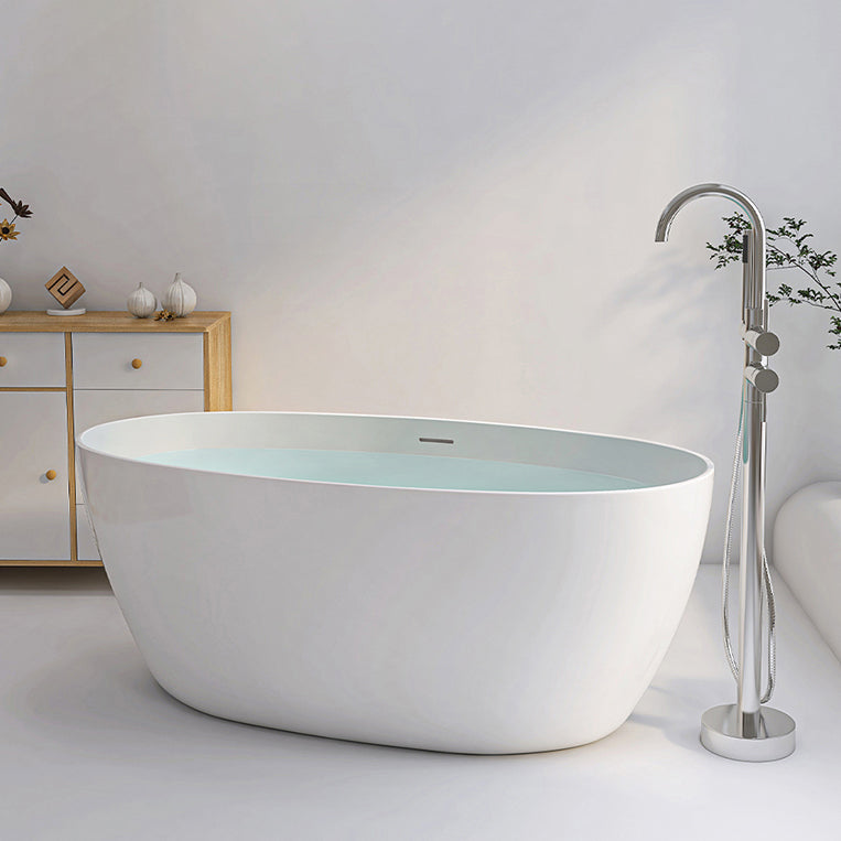 Antique Finish Stand Alone Bath Soaking Modern Oval Bath Tub