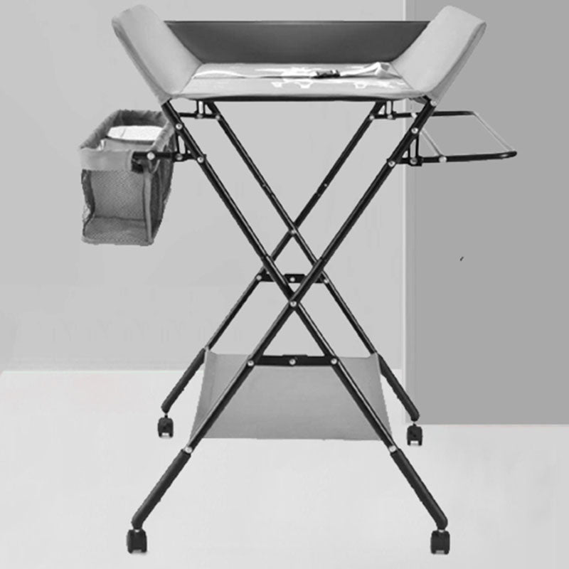 Folding Changing Table Portable Basket Changing Table with Pad