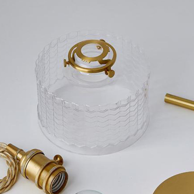 Glass Geometric Shape Wall Lighting Industrial Style 1 Light Wall Light Sconce in Gold