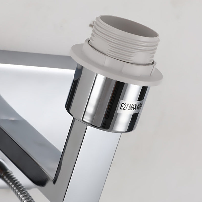 Metal Wall Sconce Modern Rectangle Shape Wall Light with Fabric Shade for Study