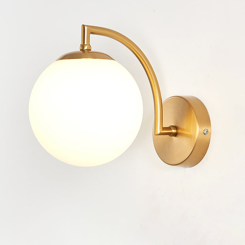 Modern Wall Lamp Glass Shade Wall Vanity Lights for Powder Room Washroom