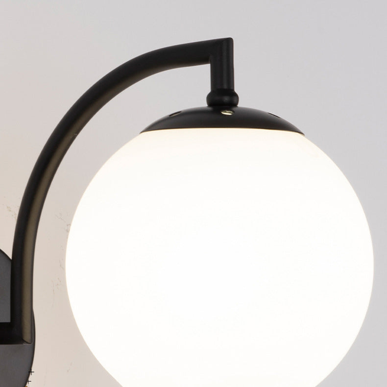 Modern Wall Lamp Glass Shade Wall Vanity Lights for Powder Room Washroom