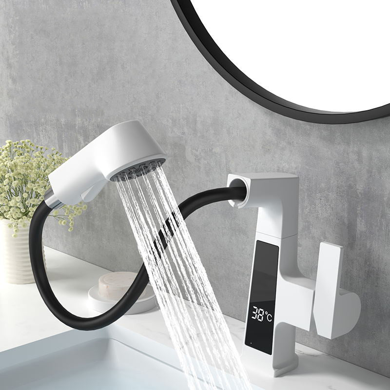Classic Centerset Faucet Single Handle Solid Color Centerset Bathroom Sink Faucet