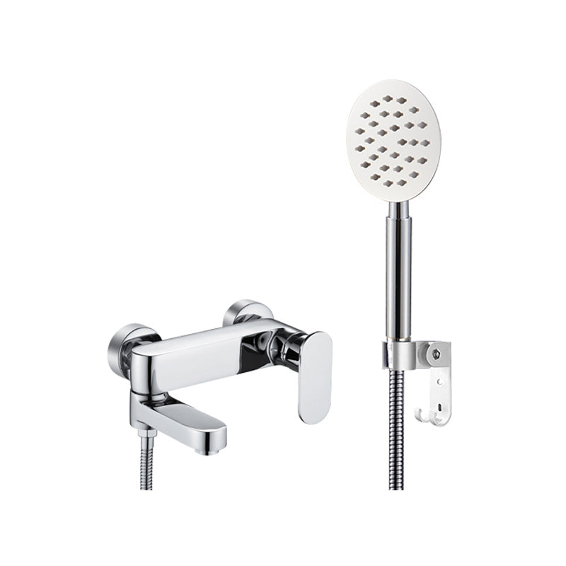 Modern Wall Mounted Bath Faucet Trim Metal Single Handle Tub Faucet Trim