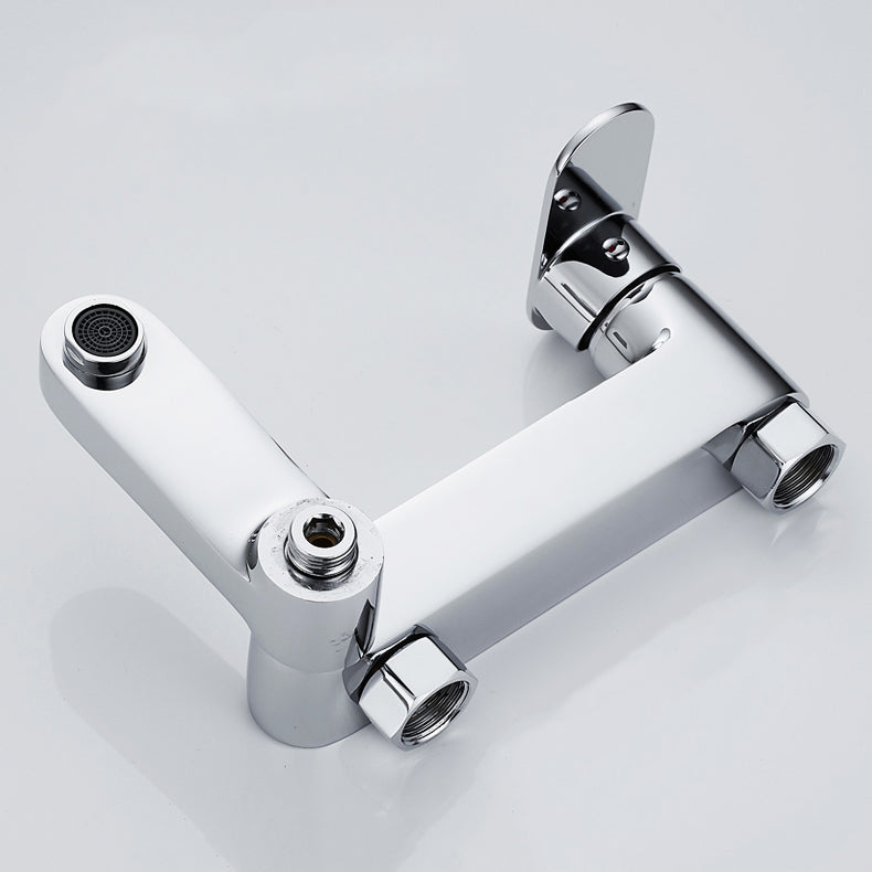 Modern Wall Mounted Bath Faucet Trim Metal Single Handle Tub Faucet Trim