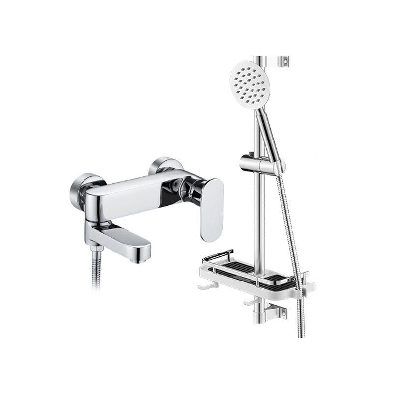 Modern Wall Mounted Bath Faucet Trim Metal Single Handle Tub Faucet Trim