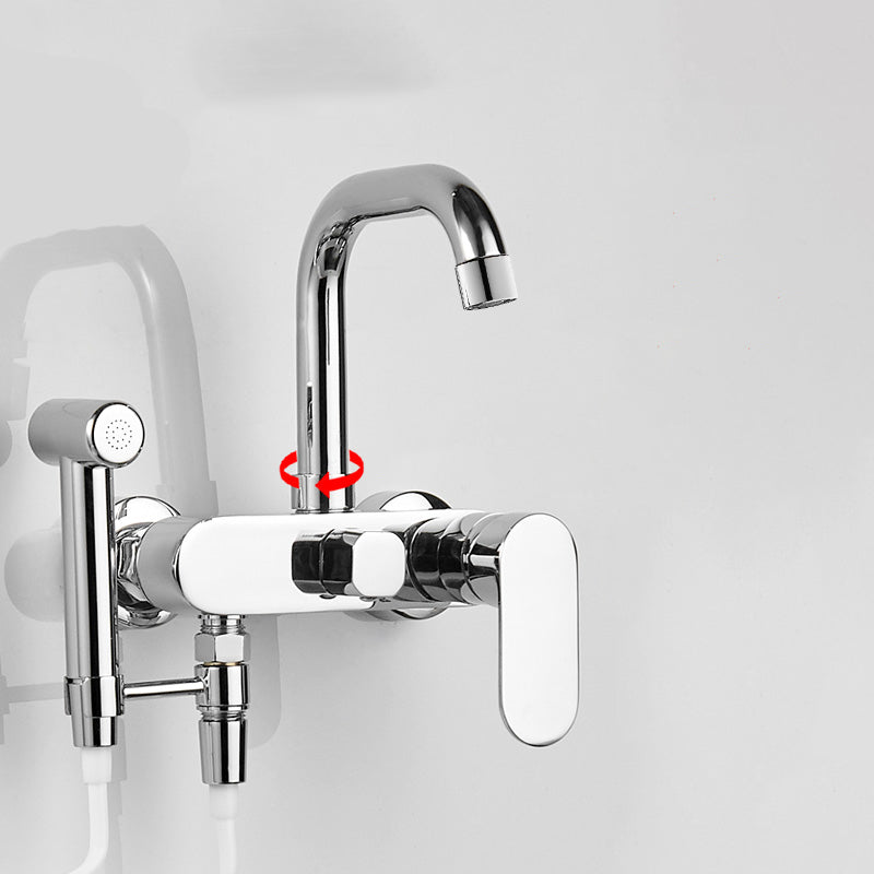 Metal Bath Faucet Trim Contemporary Lever Handle Tub Faucet Trim