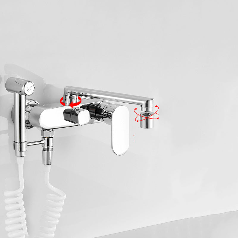 Metal Bath Faucet Trim Contemporary Lever Handle Tub Faucet Trim