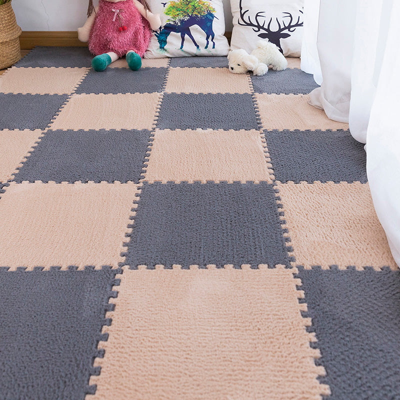 Modern Carpet Tiles Interlocking Square Color Block Carpet Tiles