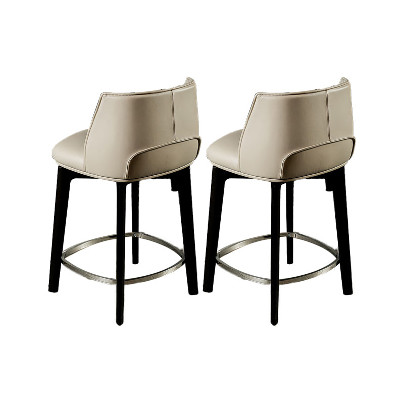 Industrial Style Counter Chair Wood Footrest Counter Stool for Restaurant