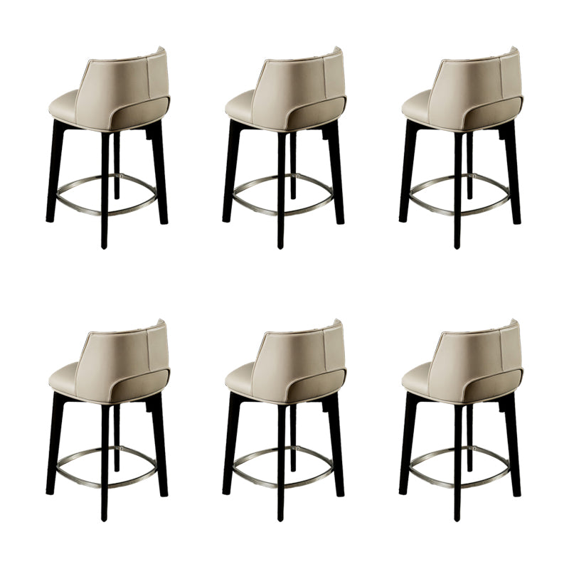 Industrial Style Counter Chair Wood Footrest Counter Stool for Restaurant