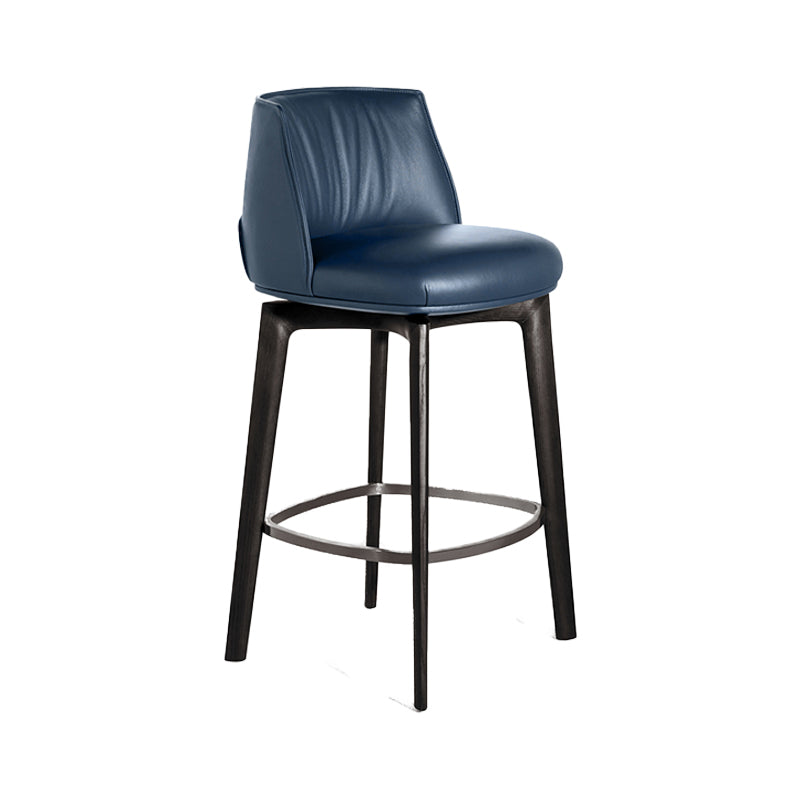 Industrial Style Counter Chair Wood Footrest Counter Stool for Restaurant