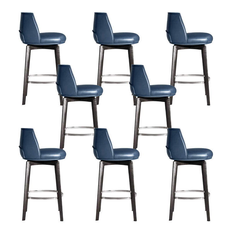 Industrial Style Counter Chair Wood Footrest Counter Stool for Restaurant