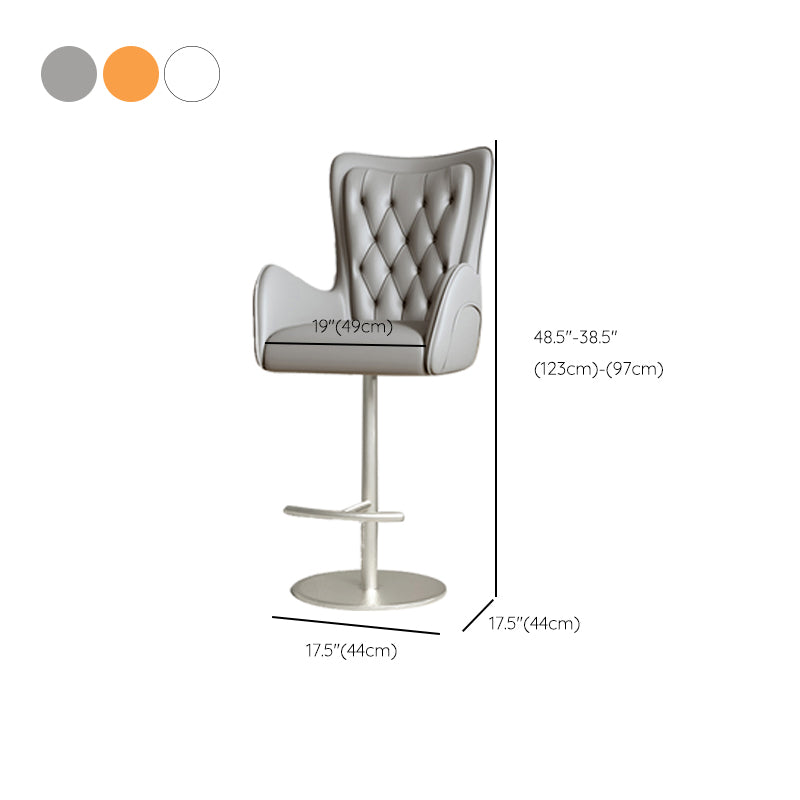 Industrial Style Metal Bar Stool Footrest Swivel Counter Stool for Bristol