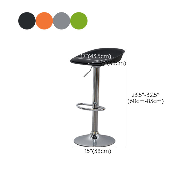 Living Room Counter Stool Armless Bar Stools with Metal Legs